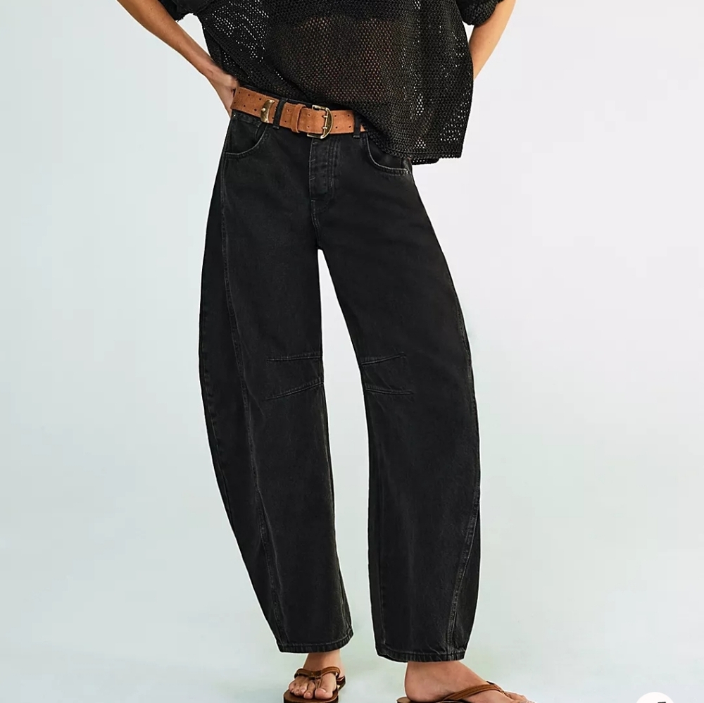 Free People Good Luck Barrel Jeans
